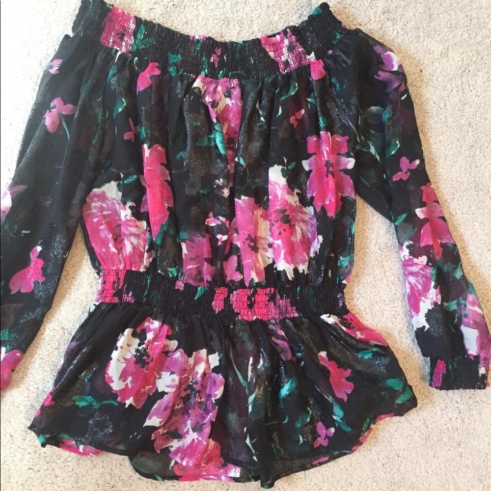 Tularosa semi sheer off the shoulder blouse
